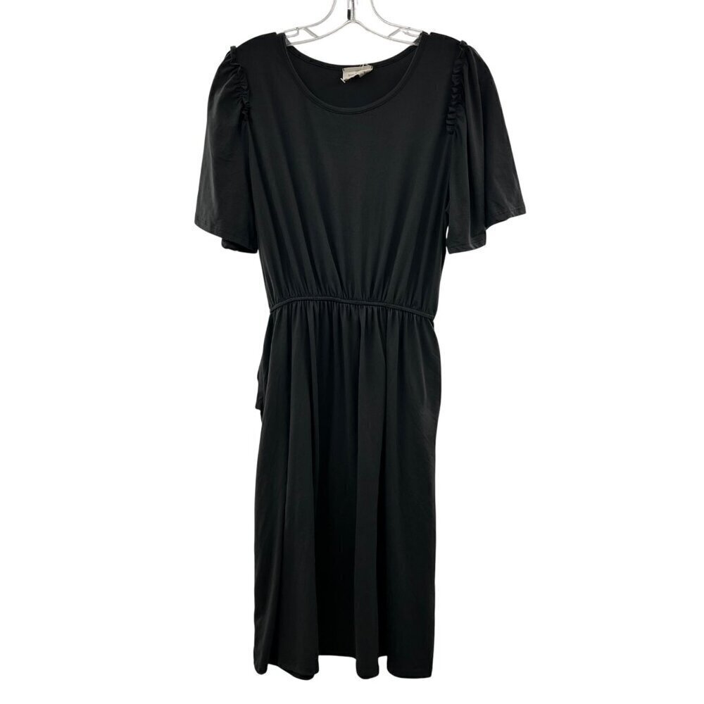 Betsey's Boutique Shop Women's Gray Short Sleeve A-Line Dress Size Large